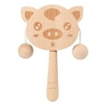 thumbnail image 2 of Wooden Rattle Drum For Two Hand Shaking And Rattle Drum Stimulates Listening Cognition Coordination Skills, 2 of 6