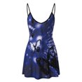 thumbnail image 1 of IROINNID A-Line Dress For Women New Fashion Camisole Dress Butterfly Printed Vest Sleeveless V-Neck Short Dress, 1 of 6