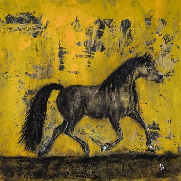 "Barnaby Australian Stock Horse" Painting Print on Wrapped Canvas