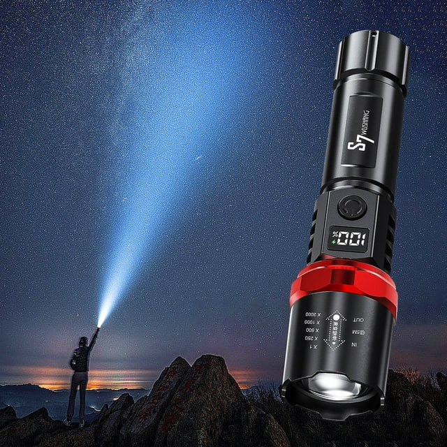 NARABB Flashlight Strong Light Charging Super Bright Outdoor Small Household Mini Portable White Multi Functional