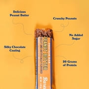 Barebells Protein Bars Peanut Butter - 24 Bars (2 Packs of 12), 20g High Protein Treats - Chocolate Peanut Butter Nutrition Bar with 1g Total Sugars - On-The-Go Breakfast or Post-Workout Snack