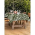 thumbnail image 3 of Outdoor Tablecloth with Umbrella Hole for Patio/Picnic/Party/Camping, Sage Green Coastal Waterproof Table Cloth Rectangle Table Cover Washable, Starfish Coral Summer Beach Ocean (60"x 120"), 3 of 8