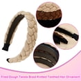 thumbnail image 3 of Headband Women girls fashion plush twist braid headbandoff-white, 3 of 5