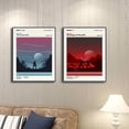 thumbnail image 4 of Pintura en lienzo de paisaje abstracto de estrella y planeta Retro, póster de película minimalista de Wars, impresión de cueva, pintura moderna con láser, decoración del hogar para habitación, 4 of 4