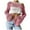 Pink, variant on Seductive Hollow Out Knit Sweater for Women – Long Sleeve Round Neck Solid Color Crochet Pullover Top