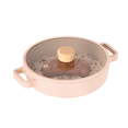 thumbnail image 2 of FIKA Kitchen Nonstick 1.58QT Low Stock Pot with Lid, Healthy Cooking Non Stick Casserole, Induction Compatible Cookware, Stew, Soup, Noodle, Ramen, Made in Korea ( 8.7" / 22cm), 2 of 8