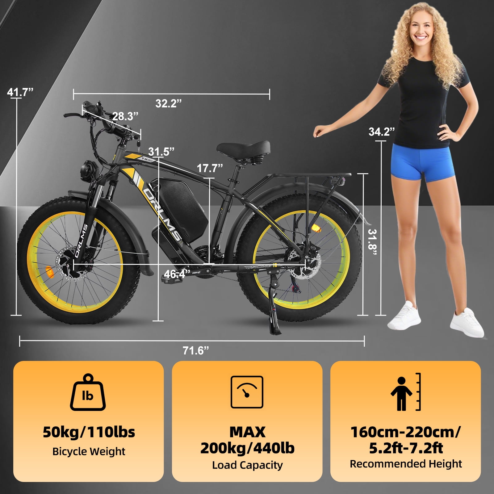 5000W Peak Dual Motor E-Bike, 60V 25AH Battery Electric Bike for Adults, 45MPH Mountain AWD 21-Speed Snow E-Bike with 26" x 4.0 Fat Tire, Long Range Mountain Dirt Off-Road