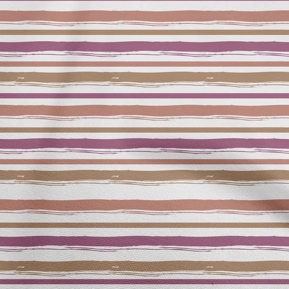 oneOone Cotton Silk Brown Fabric Stripes Sewing Fabric By The Yard Printed Diy Clothing Sewing Supplies 42 Inch Wide