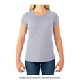 thumbnail image 4 of Playera Fruit Of The Loom para Mujer, Cuello Redondo Manga Corta Gris Jaspe Claro Talla  M, 4 of 4