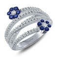 thumbnail image 4 of Lafonn Classic Sterling Silver Platinum Plated Lassire Simulated Sapphire Ring (1.43 CTTW), 4 of 5