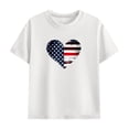 thumbnail image 4 of Amidoa Girls 2 Piece Outfits Summer Clothes Short Sleeve Cotton Floral Print T-Shirt and Shorts Casual Kids Clothing Sets White Size 5T, 4 of 9