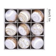 thumbnail image 6 of Vrorvz 9 Pack Painted Silk Wave Foam Christmas Ornaments Christmas Tree Garland Christmas Decorations Versatile Handcrafted Ornaments for Holiday Decor 3.1in White, 6 of 6