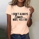 thumbnail image 2 of Camiseta informal de manga corta con estampados para mujer - Blusa holgada con cuello redondo - Top con gráfico de concienciación sobre el cáncer de mama - Camiseta de verano de poliéster suave, 2 of 5