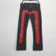 thumbnail image 1 of Pantalones de chándal a rayas con cinta Multicolor para hombres y mujeres, pantalones de mariposa bordados, Jogger con cordón, cremallera, bolsillo, la mejor calidad, 1 of 5