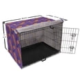 thumbnail image 6 of Leaf Dog Crate Cover, Print of Colorful Tropical Leaves Intertwined Design Night in a Jungle Concept, Easy to Use Pet Kennel Cover Small Dogs Puppies Kittens, 7 Sizes, Quartz Marigold, by Ambesonne, 6 of 6