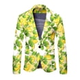 thumbnail image 4 of Hwmodou Airport Outfits For Men 2024 Mens St Pat Day Suit 2PCS Suit Four Leaf Gold All Print Suit Pants Suit Top And Bottom 2PCS Suit Dressy Business Suits For Man, 4 of 6