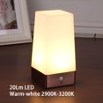 thumbnail image 2 of Table lamp, retro LED night light, bedside lamp with wireless PIR motion sensor, requires 3 AAA 1.5 V batteries, Plastic, White light, square, 2 of 4