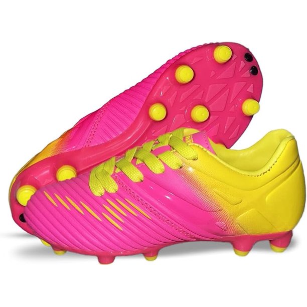 Vizari Botas de Fútbol Liga para Terreno Firme para Niños: Calzado de Fútbol Duradero, Ligero y Cómodo para Niños y Niñas, Rosa, Talla 11.5.