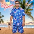 thumbnail image 4 of Alaiyaky Hawaiian Shirts for Men, Mens T Shirt and Short Bucket Hat Sunglasses Set Short Sleeve Tropical Summer Beach Vacation Fancy Costume Adult Outfit, 4 of 7