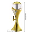 thumbnail image 2 of 7.67*20.08in 3L/101.5Oz Sphere Beverage Dispenser W/ LED Light+Ice Tube Wine Dispenser For Bar Party, 2 of 17