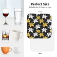 thumbnail image 6 of Yiaed Lilies Flowers Print Leather Coasters for Drinks - Cup Coasters Coffee Table Kitchen Table Bar, Home & Office Gifts Handmade Drink Coasters-Square, 6 of 6