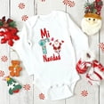 thumbnail image 3 of Mi primer mameluco navideño de manga larga para bebé recién nacido, traje estampado en español, mono de bautismo para bebé, ropa para bebé, 3 of 5