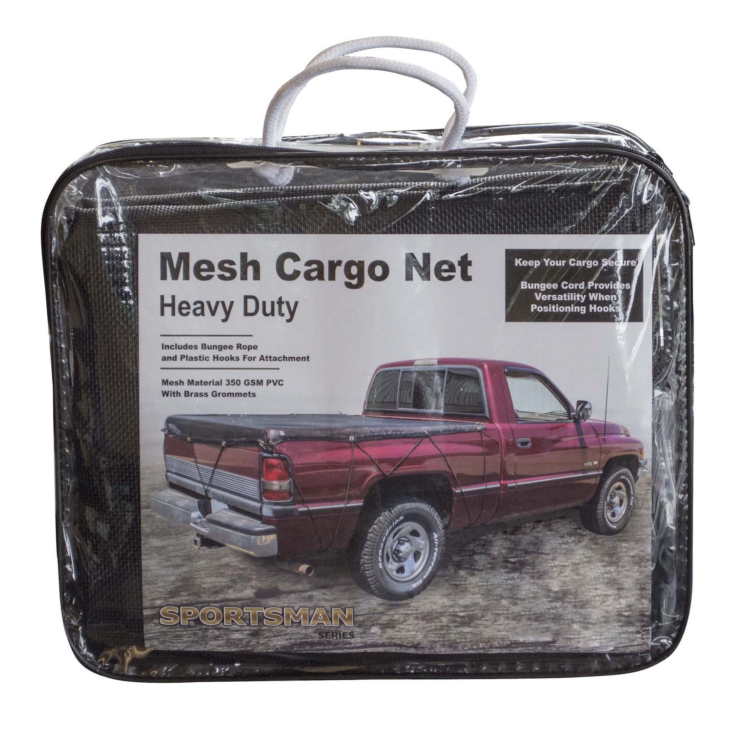 Offex Heavy Duty Mesh Truck Bed Cargo Net With Bungee Rope And 24 Plastic Hooks Black Walmart Com Walmart Com