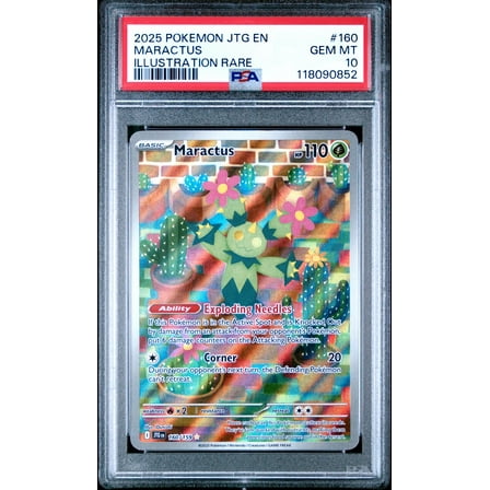 2025 Pokemon Journey Together Illustration Rare Maractus #160 /159 PSA 10