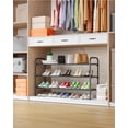 thumbnail image 3 of Organizador de zapatos Kitsure de 99 cm de ancho, 3 niveles apilable, negro, 3 of 8