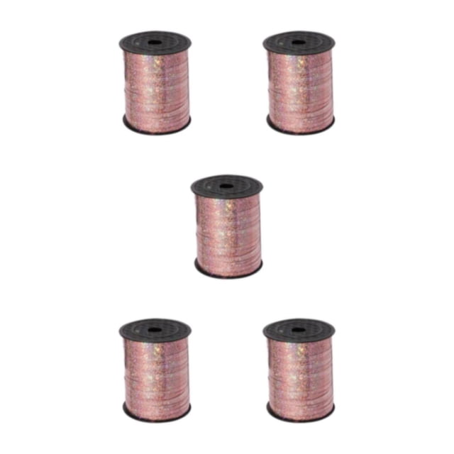 kurtrusly Sparkling Ribbon Balloon Sturdy And Durable For Crafts And Gift Packaging Tidy Golden Curled Ribbon Rose Gold 5Set