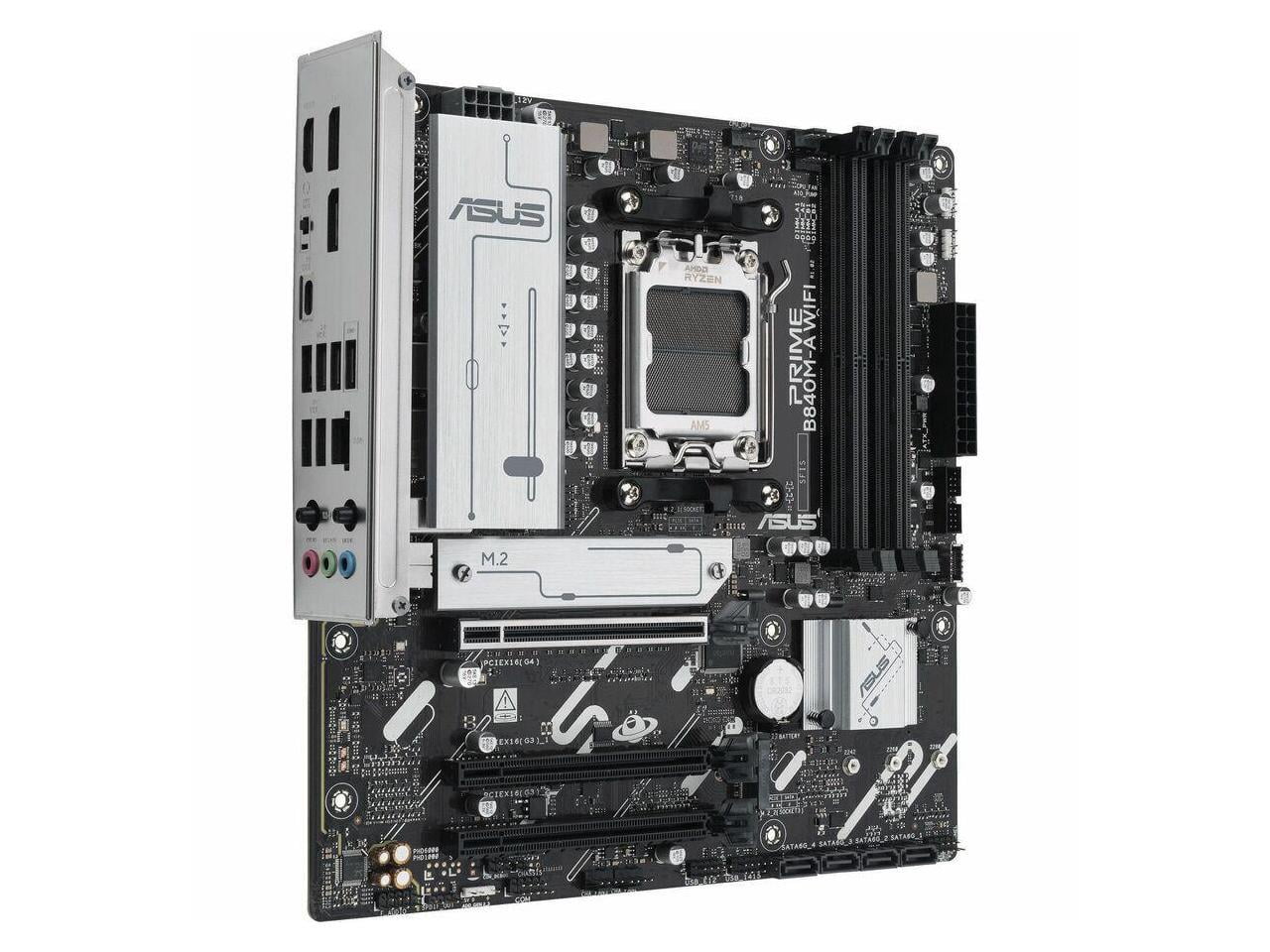 Asus Prime B840M-A WIFI-CSM Gaming Desktop Motherboard - AMD B840 Chipset - Socket AM5 - Micro ATX (primeb840m-awifi-csm)