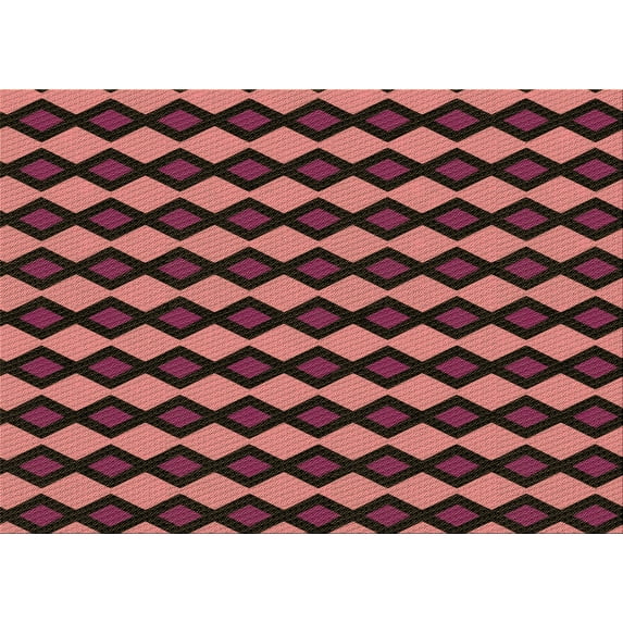 Ahgly Company Indoor Rectangle Patterned Valentine Red Area Rugs, 7' x 9'
