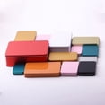 thumbnail image 5 of Caja de hojalata con insignia, caja de almacenamiento de disco U, caja de hierro rectangular de metal plateado esmerilado, embalaje con logotipo, 5 of 5