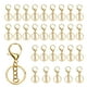 thumbnail image 1 of Ganchos de llave de garra de langosta Uxcell con anillo de llavero dividido plano y cadena, dorado, 30 piezas, 1 of 6