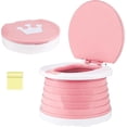 thumbnail image 1 of Travel Potty Portable Potty Folding Potty Toddler Toilet Potty Portable Potty Children's Potty Training Seat for Children Toddlers Travel (Pink), 1 of 5