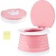 thumbnail image 1 of Travel Potty Portable Potty Folding Potty Toddler Toilet Potty Portable Potty Children's Potty Training Seat for Children Toddlers Travel (Pink), 1 of 5