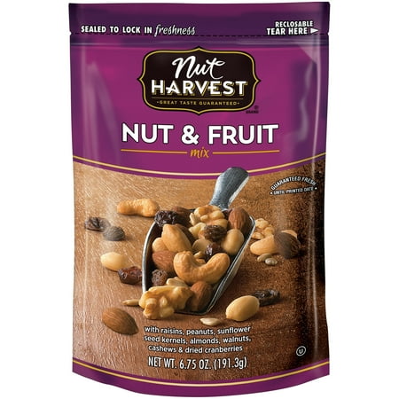 Nut Harvest Nut & Fruit Mix 6.75 Ounce Plastic Bag