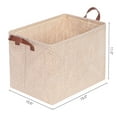 thumbnail image 4 of Unique Bargains Fabric Storage Cube Storage Bin Storage Basket Beige Square, 4 of 7