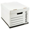 Universal Heavy-Duty Fast Assembly Lift-Off Lid Storage Box, Letter/Legal, White, 12/CT