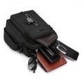 thumbnail image 2 of Bolsa bandolera simple Bolsa de mensajero de moda para hombre para vacaciones de fin de semana (negro) Tmvgtek Para Estrenar, 2 of 9