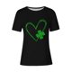 thumbnail image 4 of Mujeres Manga Corta de Verano Tops Impreso Sudadera Casual, Cuello Redondo Blusa Ligera para la Primavera Y el Verano, 4 of 4