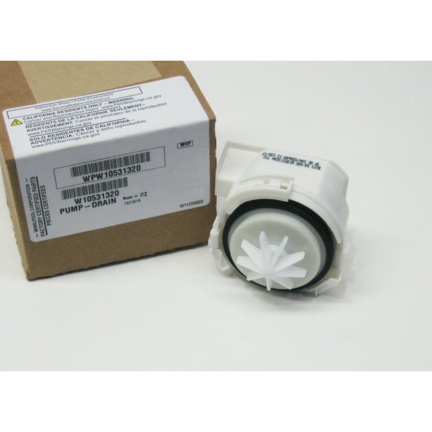 Whirlpool WPW10531320 Dishwasher Drain Pump W10531320