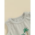 thumbnail image 6 of Musuos Toddler Boy Summer 2 Piece Outfits, 6 12 18 24M 3Y Crew Neck Sleeveless Letter Print Tank Tops + Elastic Waist Shorts Infant Set, 6 of 10