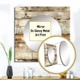 thumbnail image 3 of Designart "Weathered Planks Of The Rustic Farmhouse IV" 0 Square Mirror Wall Decor Vintage - Large Brown Square Bathroom Mirror - Square Printed Wall Mirror Art, 3 of 5