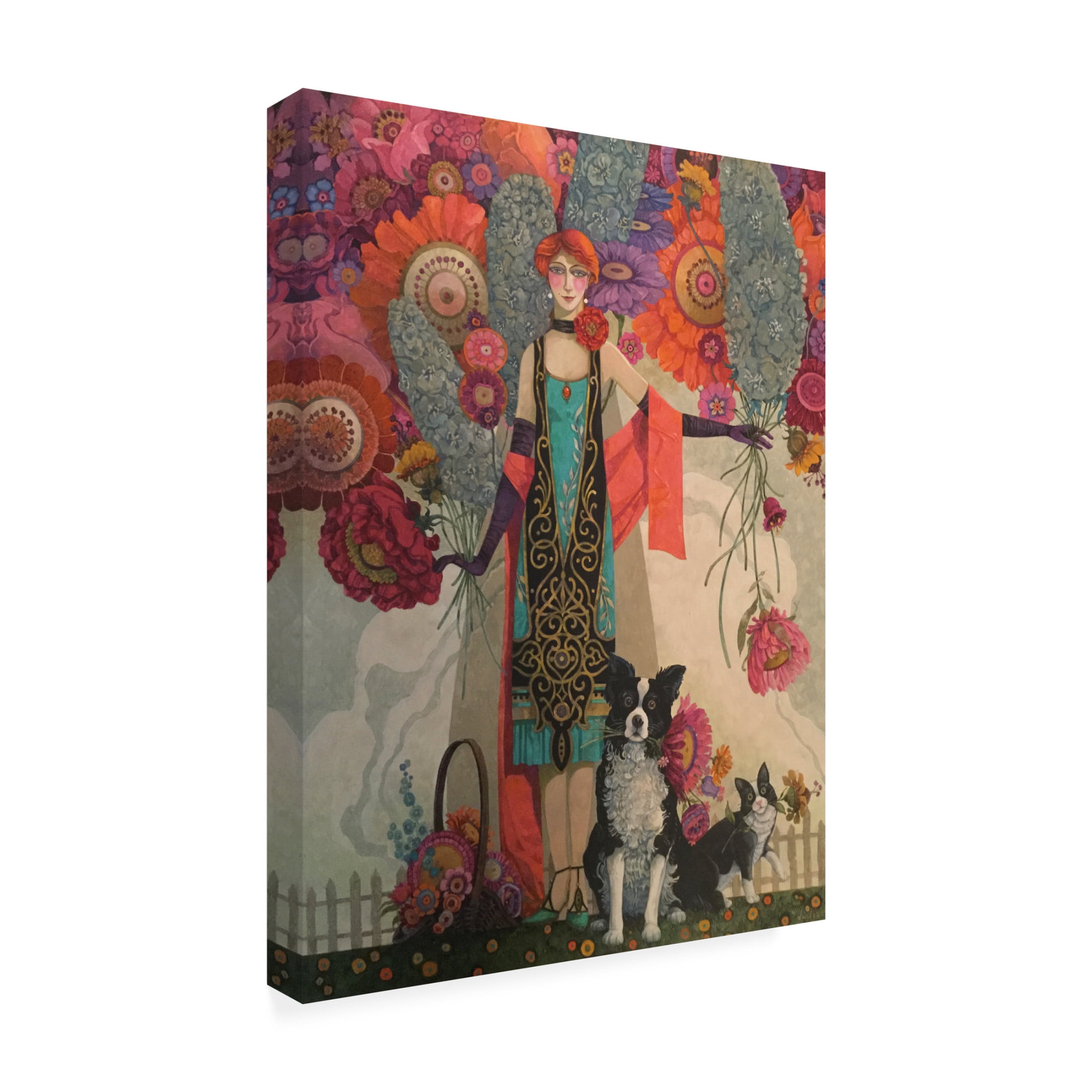 Canvas Wall Art - David Galchutt 'The Gatherers' Wall Art for Living Room, Bedroom, or Office Décor by Trademark Fine Art - 35 x 47 Inches