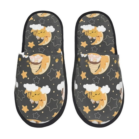Balery Cute Bee Gnome Slient Indoor Furry Fleece Comfort House Shoes Soft Non-Slip Home Shoes Cotton slippers House Slippers-- Medium
