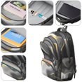 thumbnail image 4 of Black White and Gold Marble Backpack for School,Cute School Bag,Schoolbag with Adjustable Shoulder Straps & Padded Back,16.9 Inch, 4 of 5