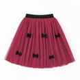 thumbnail image 4 of KAUOD Girls Bowfront Tutu Skirts Mesh Tulle Pleated Princess Skirt Kids Toddler Tiered Ballet Dance Party Short Dress, 4 of 9