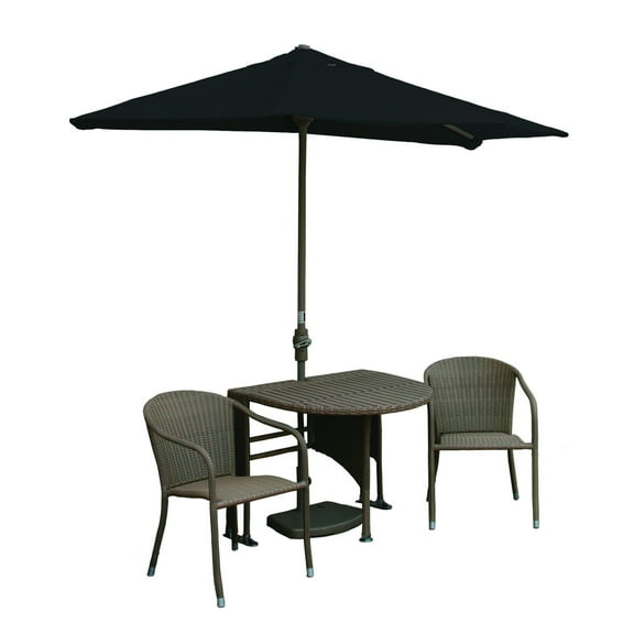 Outdoor Coffee Table Set Wicker Patio Furniture Brella Table Chairs