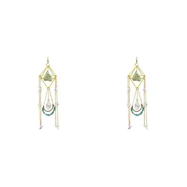 Inteprter Crystal Suncatcher Colgante Rainbow Wind Chime Decoración de árbol de Navidad al aire libre Tipo 13 2piezas